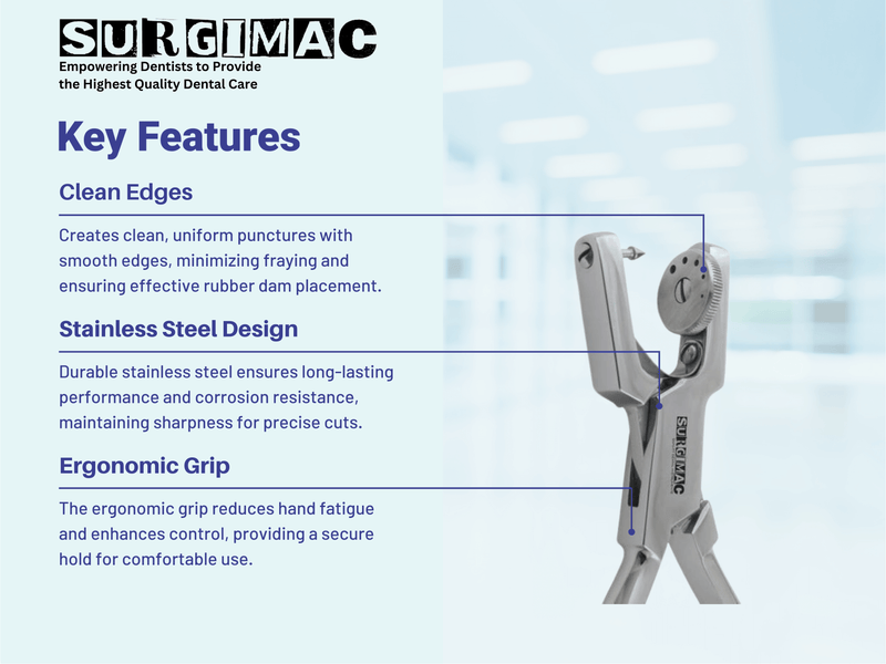 Ainsworth Rubber Dam Punch, Stainless Steel, Air Series, 1/Pk 12-1101