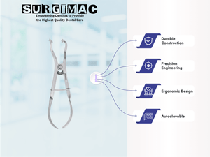 Ivory Rubber Dam Clamp Forceps, Stainless Steel 29-0763