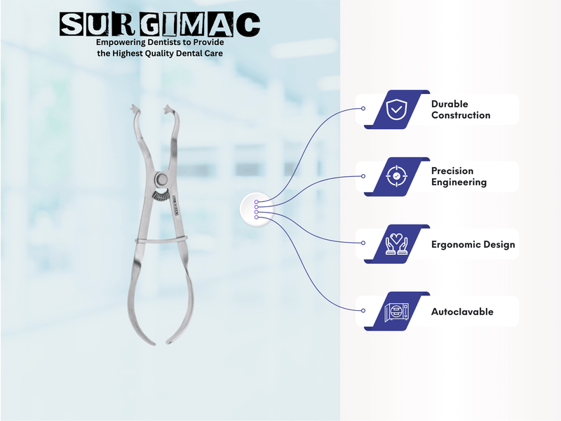 Ivory Rubber Dam Clamp Forceps, Stainless Steel 29-0763