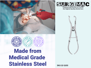 Ivory Rubber Dam Clamp Forceps, Stainless Steel 29-0763