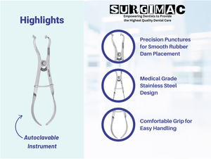 Ivory Rubber Dam Clamp Forceps, Stainless Steel 29-0763