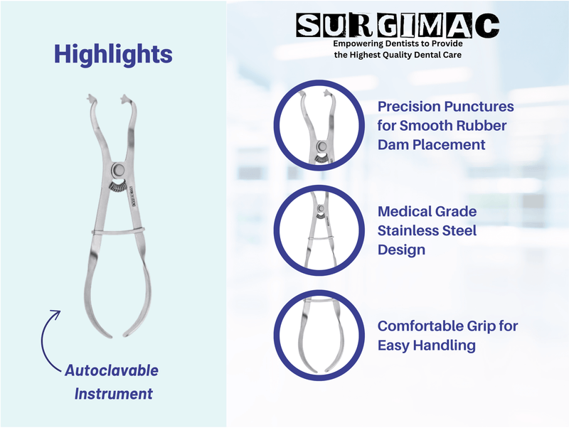 Ivory Rubber Dam Clamp Forceps, Stainless Steel 29-0763