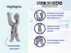 Ainsworth Rubber Dam Punch, Stainless Steel, Air Series, 1/Pk 12-1101