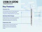 SurgiMac #D11 Root Canal Plugger, Single Ended, Stainless Steel, Hexa Series, 1/Pk 12-803-H