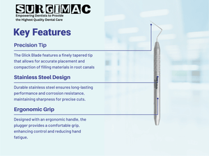 SurgiMac #D11 Root Canal Plugger, Single Ended, Stainless Steel, Hexa Series, 1/Pk 12-803-H