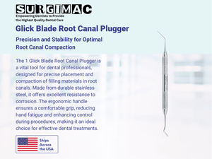SurgiMac #1 Glick Blade Root Canal Plugger, 3.1 mm and 1mm, Stainless Steel, Air Series, 1/Pk | SurgiMac Dental Supply