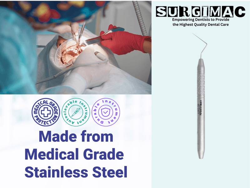SurgiMac #D11 Root Canal Plugger, Single Ended, Stainless Steel, Hexa Series, 1/Pk 12-803-H