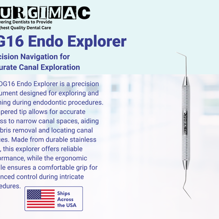 DG16 Endodontic Explorer, Double-Ended, Stainless Steel, Air Series, 1/Pk