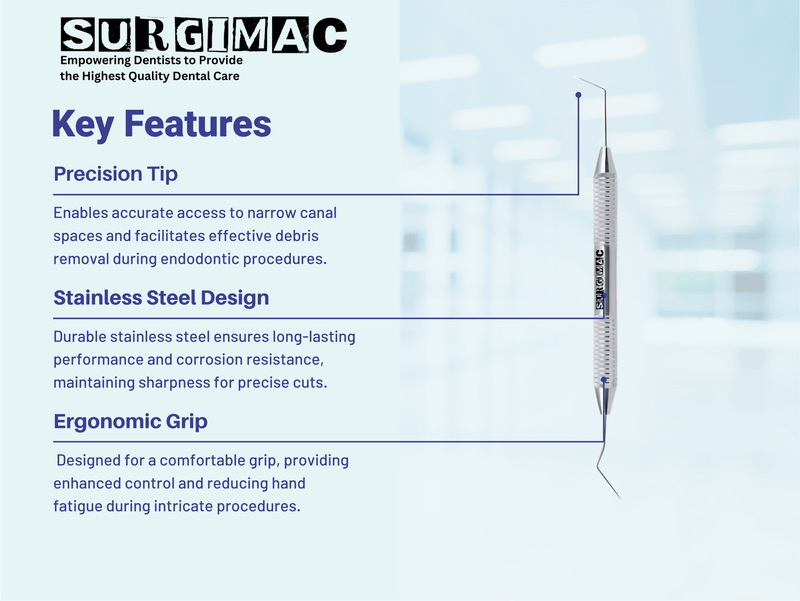 SurgiMac DG16 Endodontic Explorer, Double-Ended, Stainless Steel, Air Series, 1/Pk | SurgiMac Dental Supply