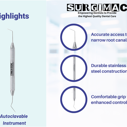 DG16 Endodontic Explorer, Double-Ended, Stainless Steel, Air Series, 1/Pk