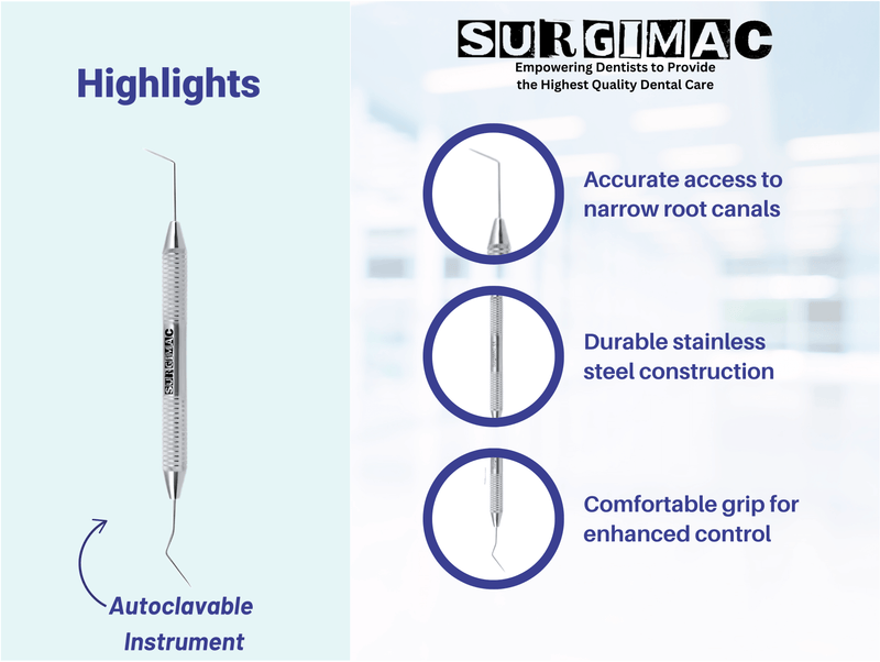 SurgiMac DG16 Endodontic Explorer, Double-Ended, Stainless Steel, Air Series, 1/Pk | SurgiMac Dental Supply