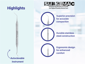 SurgiMac #1 Glick Blade Root Canal Plugger, 3.1 mm and 1mm, Stainless Steel, Air Series, 1/Pk | SurgiMac Dental Supply