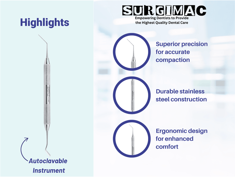 SurgiMac #1 Glick Blade Root Canal Plugger, 3.1 mm and 1mm, Stainless Steel, Air Series, 1/Pk | SurgiMac Dental Supply