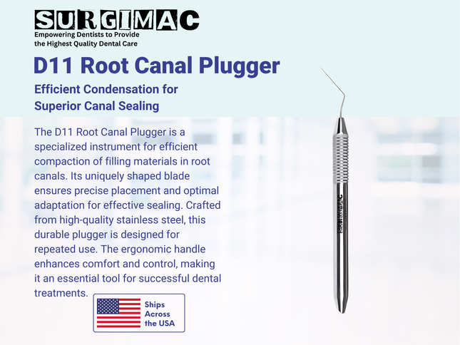 Premium D11 Root Canal Plugger .40 mm Stainless Steel by SurgiMac