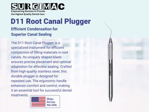 Premium D11 Root Canal Plugger .40 mm Stainless Steel by SurgiMac 12-803