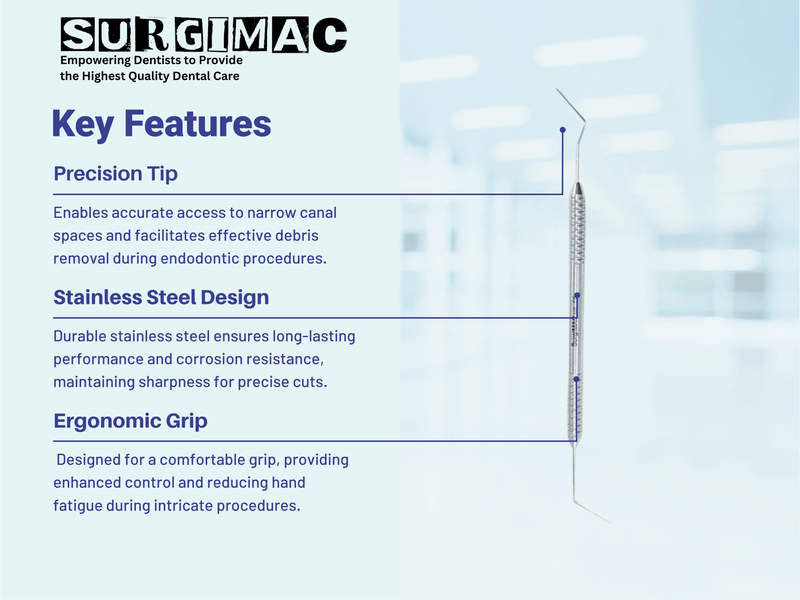 DG16 Endodontic Explorer, Double-Ended, Stainless Steel, Slim Series, 1/Pk. 12-811s