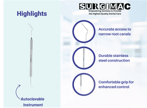 DG16 Endodontic Explorer, Double-Ended, Stainless Steel, Slim Series, 1/Pk. 12-811s