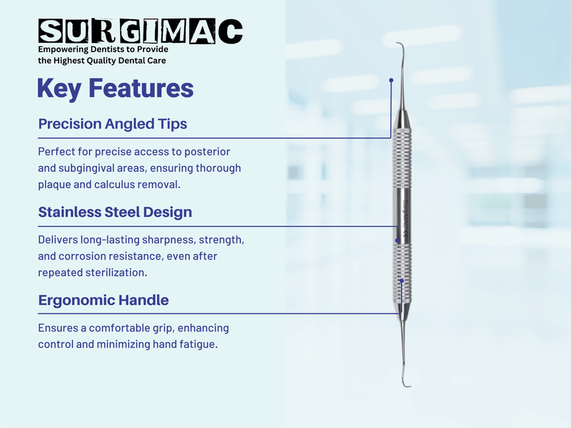 SurgiMac #13/14 Columbia University Curette, Stainless Steel, Air Series, 1/Pk 10-511
