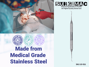 SurgiMac #13/14 Columbia University Curette, Stainless Steel, Air Series, 1/Pk 10-511