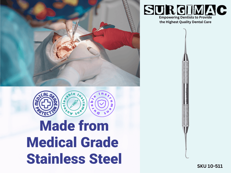 SurgiMac #13/14 Columbia University Curette, Stainless Steel, Air Series, 1/Pk 10-511