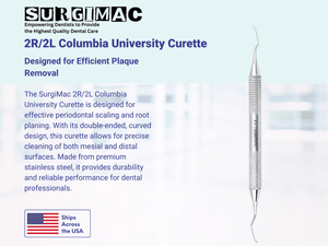 SurgiMac #2R/2L Columbia University Curette, Stainless Steel, Air Series, 1/Pk 10-315