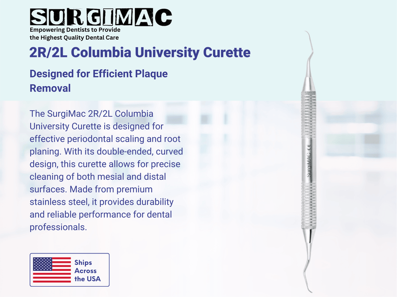 SurgiMac #2R/2L Columbia University Curette, Stainless Steel, Air Series, 1/Pk 10-315