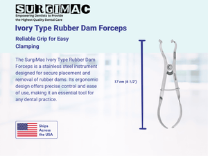 Ivory Rubber Dam Clamp Forceps, Stainless Steel 29-0763