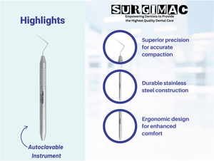 SurgiMac #D11 Root Canal Plugger, Single Ended, Stainless Steel, Hexa Series, 1/Pk 12-803-H