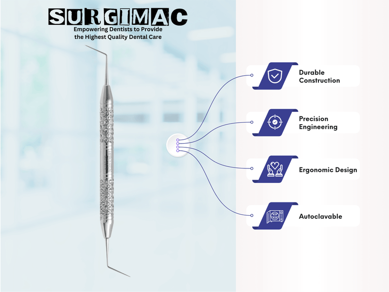 DG16 Endo Explorer, Thick, Double Ended, Stainless Steel, Hexa Series, 1/Pk 12-811-H