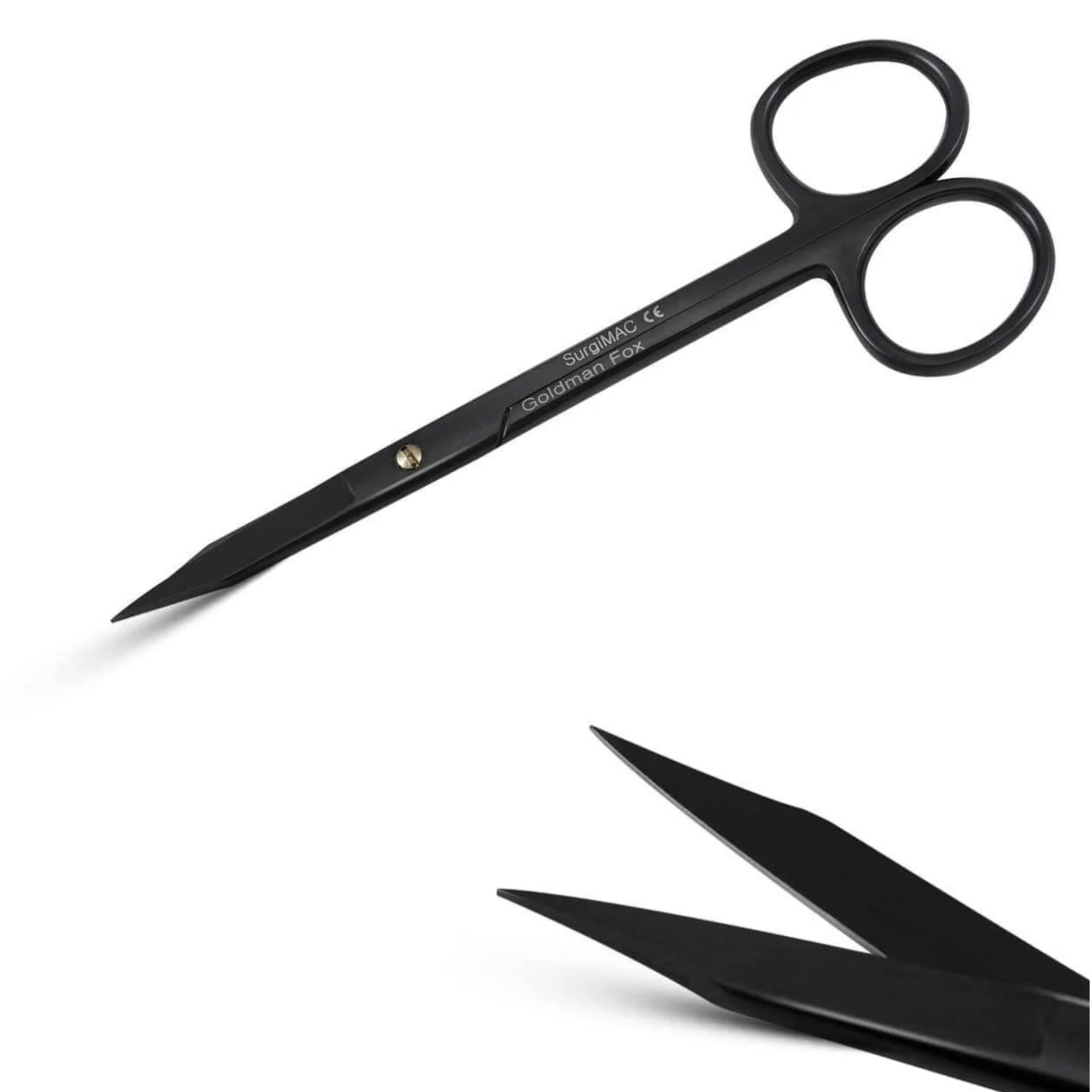 SurgiMac 13.5cm Goldman-Fox Scissors, Curved, Super-Cut, Stainless Steel, Black Series, 1/Pk | SurgiMac Dental Supply