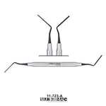 SurgiMac Grisdale Bone Condenser, 1.0/1.7mm, Black(TiN) Tips, Bone Grafting Plugger, 8-11-13-15-18mm, Double-Ended, Stainless Steel, Air Series, 1/Pk | SurgiMac Dental Supply