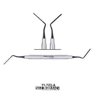 SurgiMac Grisdale Bone Condenser, 1.0/1.7mm, Black(TiN) Tips, Bone Grafting Plugger, 8-11-13-15-18mm, Double-Ended, Stainless Steel, Air Series, 1/Pk | SurgiMac Dental Supply