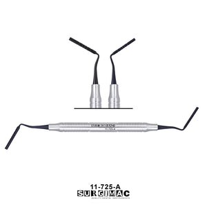 SurgiMac Grisdale Bone Condenser, 2.4/2.7mm Bone Grafting Plugger, Black(TiN) Tips, 8-11-13-18-18mm, Double-Ended, Stainless Steel, Air Series, 1/Pk | SurgiMac Dental Supply