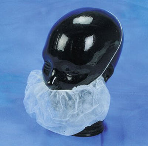 SurgiMac Disposable Beard Cover One Size Fits Most White Elastic Closure 12077