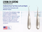 SurgiMac Heidbrink Root Tip Picks, Set of Left and Right, Extraction Elevators, Stainless Steel, Pro Series, 2/Pk | SurgiMac Dental Supply