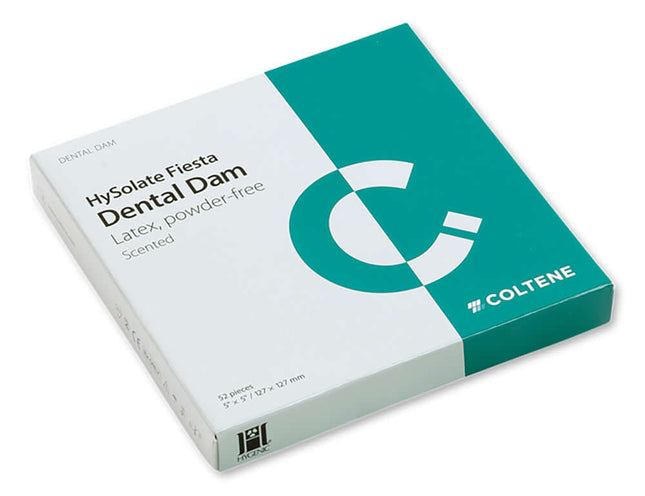 HySolate Fiesta Latex Dental Dams Assorted Heavy 127cm X 127cm 52/Pk | SurgiMac Dental Supply