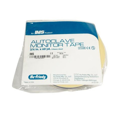 Hu-Friedy IMS Autoclave Monitor Tape - BLUE Color Coding 60 Yard Roll. Strong 3/4