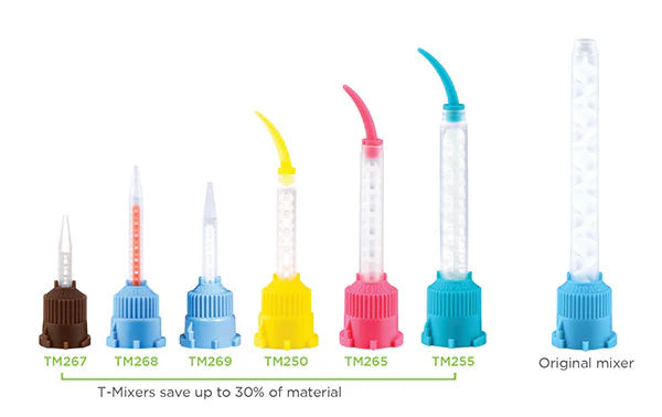 Pac-Dent | Pac-Dent T-Mixer HP Mixing Tips, 10:1/4:1 ratio, Blue/Orange inside 50/Pk | TM-268