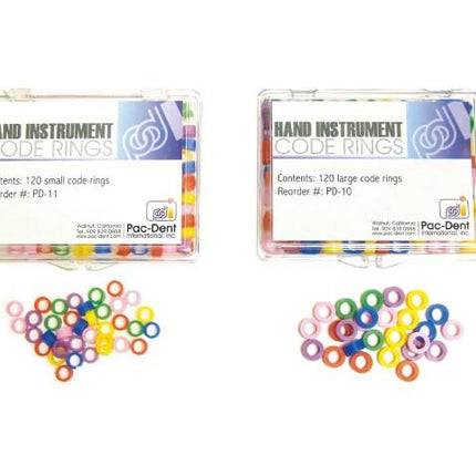 Pac-Dent Silicone Instrument Code Rings - Small, Assorted Colors, Box of 120