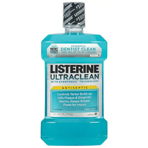 Listerine® Ultraclean Mouthwash, Cool Mint, 1.5L Bottle, 6/cs | SurgiMac Dental Supply
