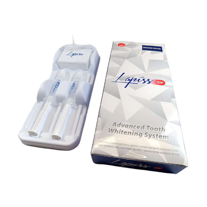 Lapiss Tooth Whitening System CP Mint Gel - Mini Kit – 2 Syringes x 3ml | SurgiMac Dental Supply