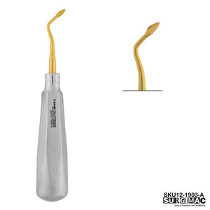 SurgiMac Spade Elevator, Left, Gold Tip, Stainless Steel, Air Series, 1/Pk | SurgiMac Dental Supply
