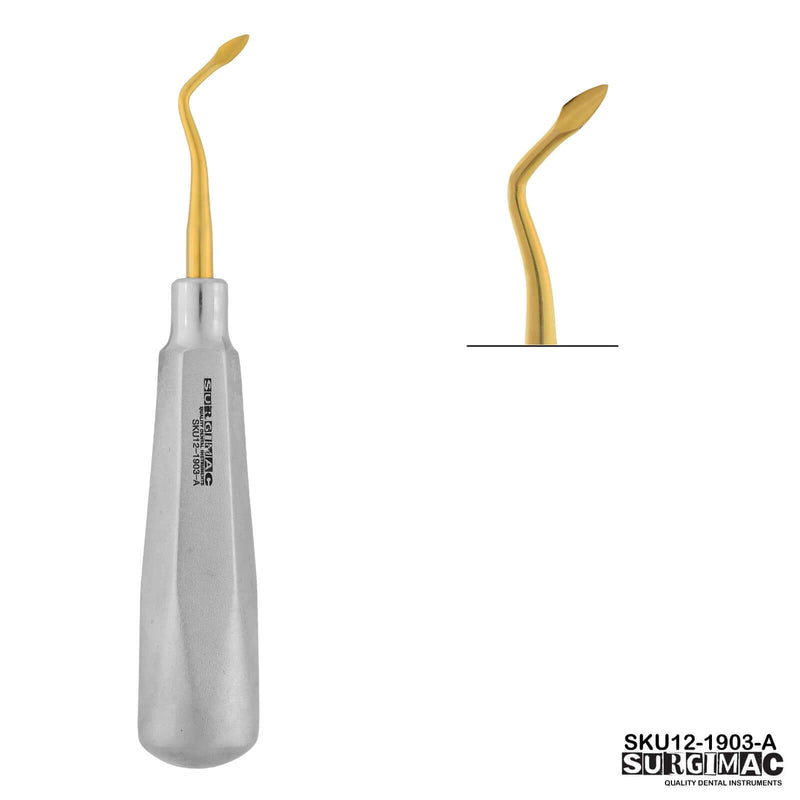 SurgiMac Spade Elevator, Left, Gold Tip, Stainless Steel, Air Series, 1/Pk | SurgiMac Dental Supply