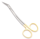 SurgiMac Locklin Scissors, Curved, Tungsten Carbide (TC), 16.5cm, Serrated Blade, Surgical Instrument, Stainless Steel, Air Series, 1/Pk | SurgiMac Dental Supply