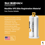 SurgiMac Bite Registration Material, Unflavored Fast Set, 2 - 50 mL Cartridges and 6 Mixing Tips, MacBite, 1/Pk | SurgiMac Dental Supply