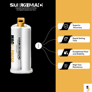 SurgiMac VPS Impression Material Heavy Body, Fast Set, 50 ml Cartridges, MacImpress, 4/Pk | SurgiMac Dental Supply