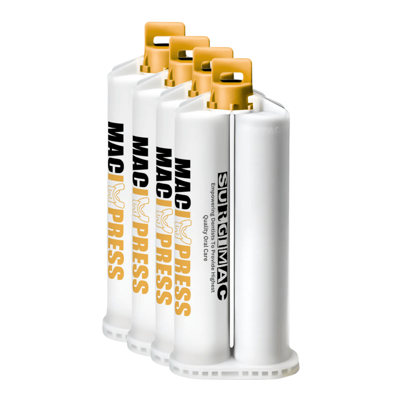 SurgiMac VPS Impression Material Heavy Body, Fast Set, 50 ml Cartridges, MacImpress, 4/Pk | SurgiMac Dental Supply