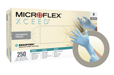 Microflex Xceed XC-310 Powder-Free Nitrile Exam Gloves (Box of 250 Gloves)