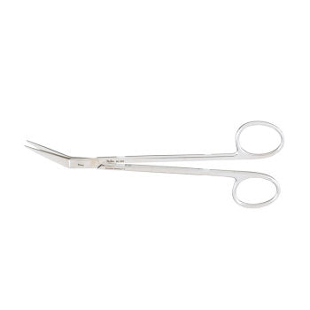 Integra Lifesciences | Miltex 6.25" angled Locklin surgical scissors with a straight handle and one | 5D-328