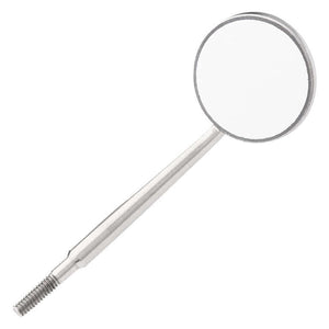 Miltex Size 5 screw-in Simple Stem magnifying metal mouth mirror, box of 12 | SurgiMac Dental Supply